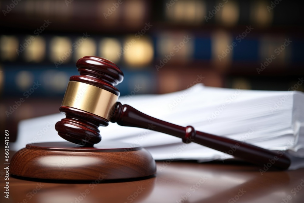 a wooden gavel resting on a pile of legal papers a wooden gavel resting on a pile of legal papers