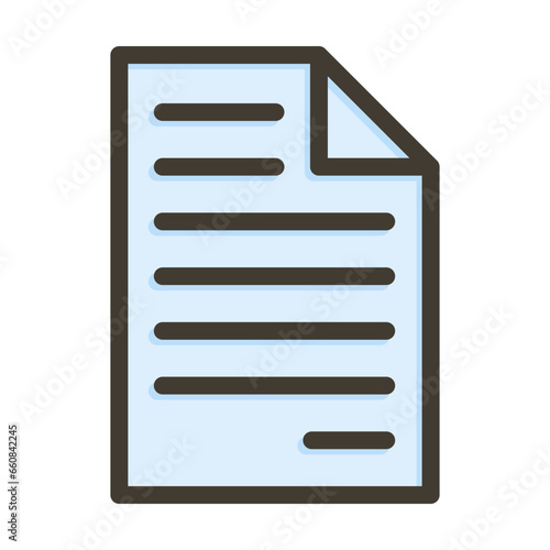 Notes Vector Thick Line Filled Colors Icon Design