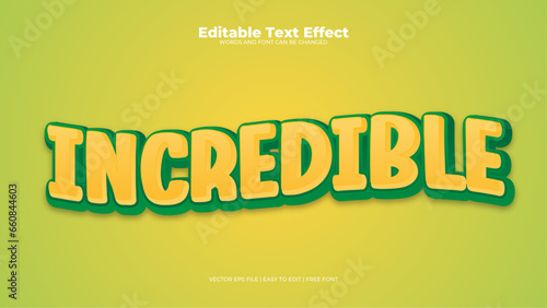 Green and yellow incredible 3d editable text effect - font style
