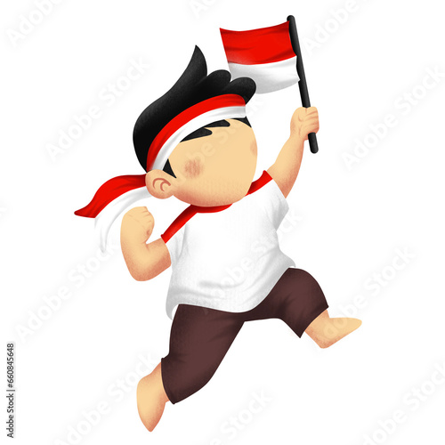 Indonesia independence day illustration