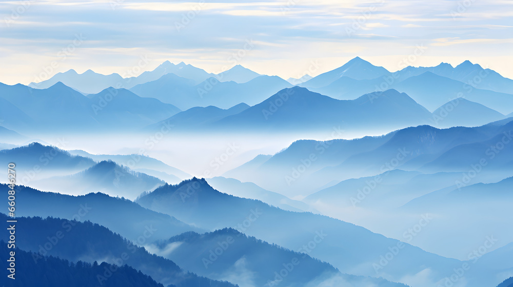 Visualize a serene mountain landscape during the early hours of dawn. The mountains rise majestically against a soft pastel sky, with their peaks touching the first rays of sunlight. Visualize a serene mountain landscape during the early hours of dawn. The mountains rise majestically against a soft pastel sky, with their peaks touching the first rays of sunlight.