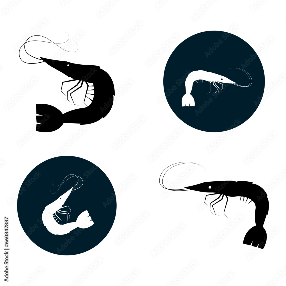 Obraz premium shrimp vector illustration