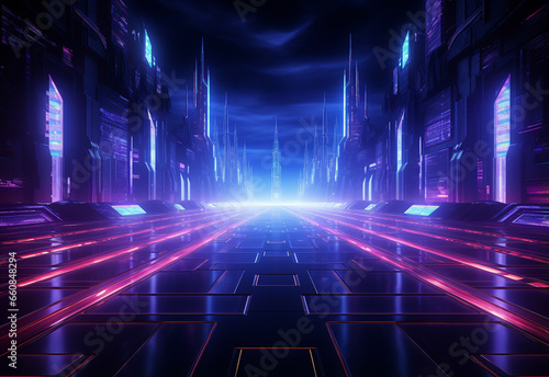 Neon illuminated futuristic backdrop realistic image, ultra hd, high design very detailed