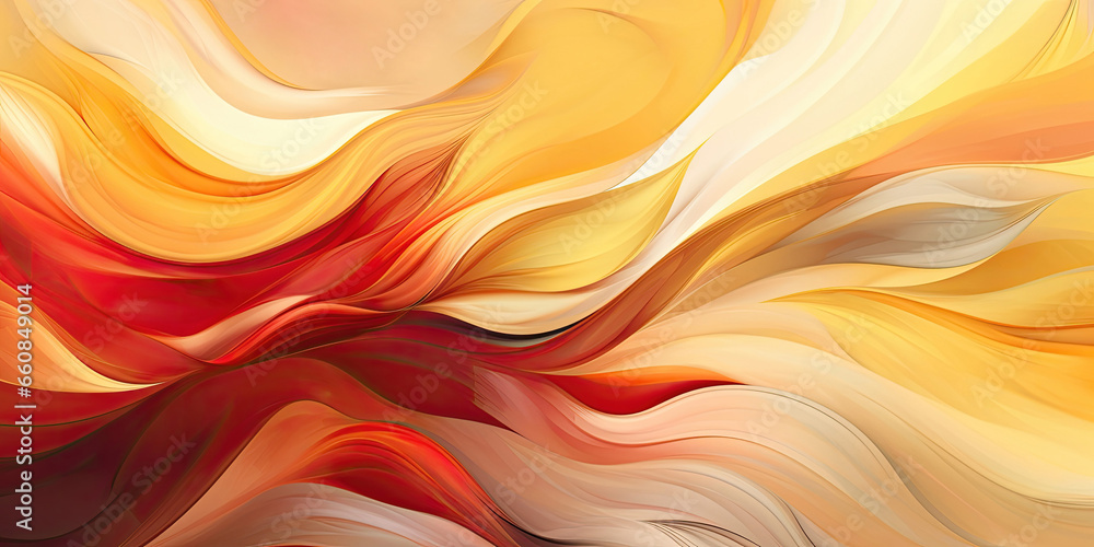 Flowing shapes in soft warm colors