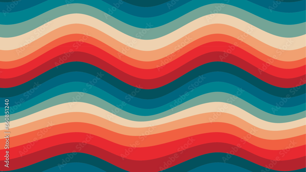 Abstract colorful background with psychedelic groovy waves. Hippie Aesthetic Rainbow in Retro style 70s, 90. Vector seamless pattern for textile, wrapping paper, banner, wallpaper Abstract colorful background with psychedelic groovy waves. Hippie Aesthetic Rainbow in Retro style 70s, 90. Vector seamless pattern for textile, wrapping paper, banner, wallpaper