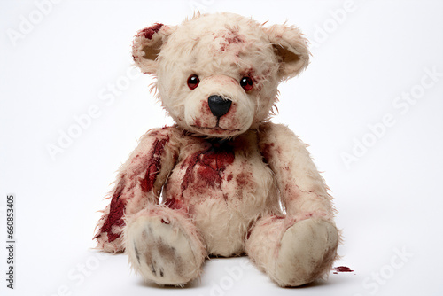 a bloody teddy bear photo