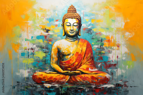 Wallpaper Mural Buddhist statue as illustration for Zen Buddhism  Torontodigital.ca