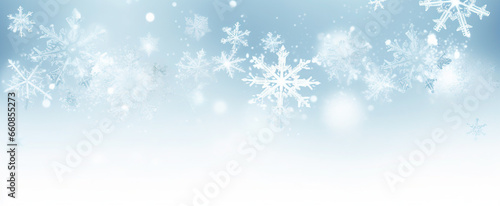 Festive Christmas Falling Snowflakes Border: Transparent PNG Isolated Design for White Backgrounds