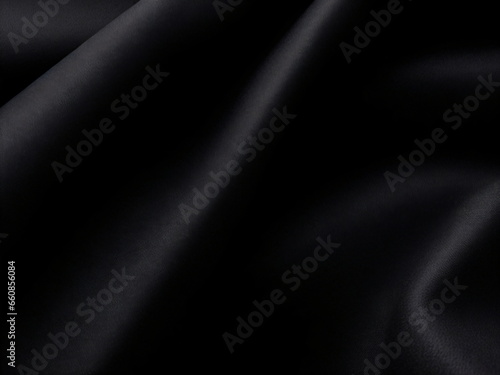 Black luxury silk fabric texture background with copy space