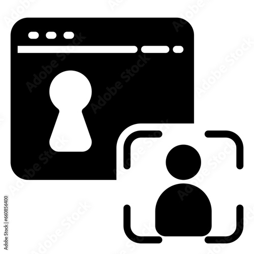 management icon, glyph icon style