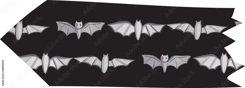 Halloween washi tape on transparent background. Halloween washi tape on transparent background.