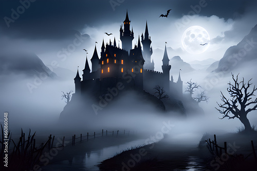 cursed castle in the misthalloween
