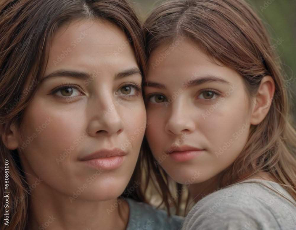 A Mother And Daughter Who Look Alike. A Mother And Daughter Who Look Alike.