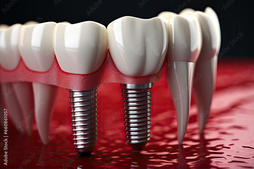 implant of dental bridge, dental implant piercing implant of dental bridge, dental implant piercing