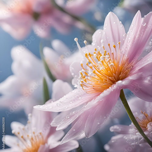 Cinematic photo of Beautiful nature with flowers Macro photography. Generated by AI tools.