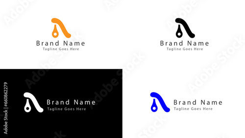 business logo design, A logo design, scientific logo, brand logo design