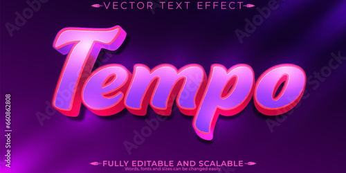 Music party text effect, editable party and music customizable font style