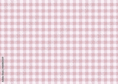 【ピンク】くすみカラーのガサ感のあるブロックチェック