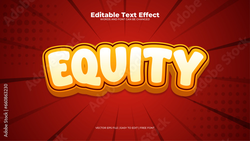 Red orange and white equity 3d editable text effect - font style