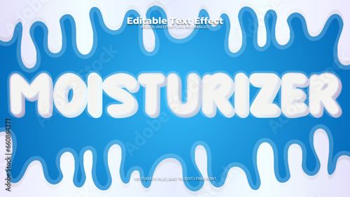 Blue and white moisturizer 3d editable text effect - font style