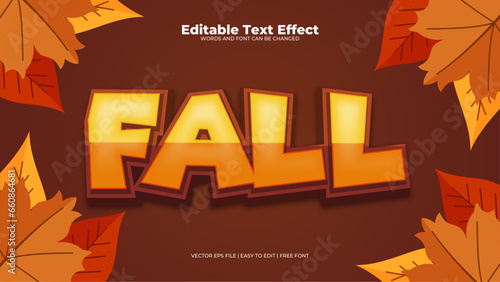 Brown orange and yellow fall 3d editable text effect - font style
