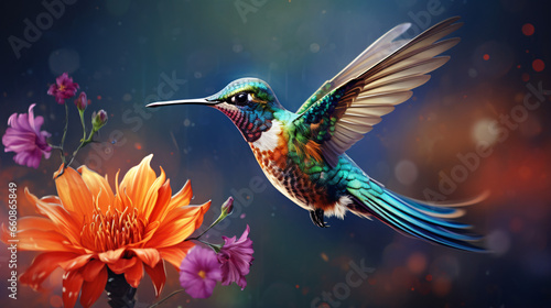 Image of a hummingbird flying © Cybonix