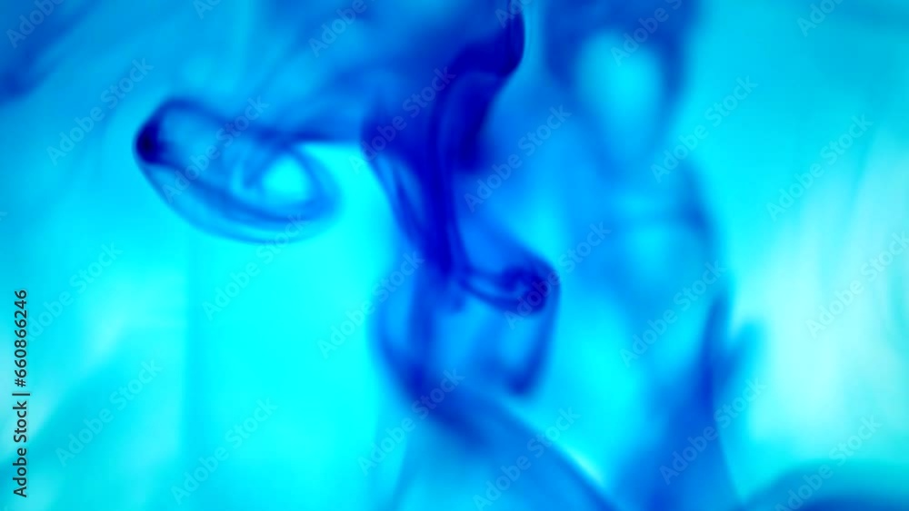 Abstract Cosmetic, blue liquids infusing, slowmotion Abstract Cosmetic, blue liquids infusing, slowmotion