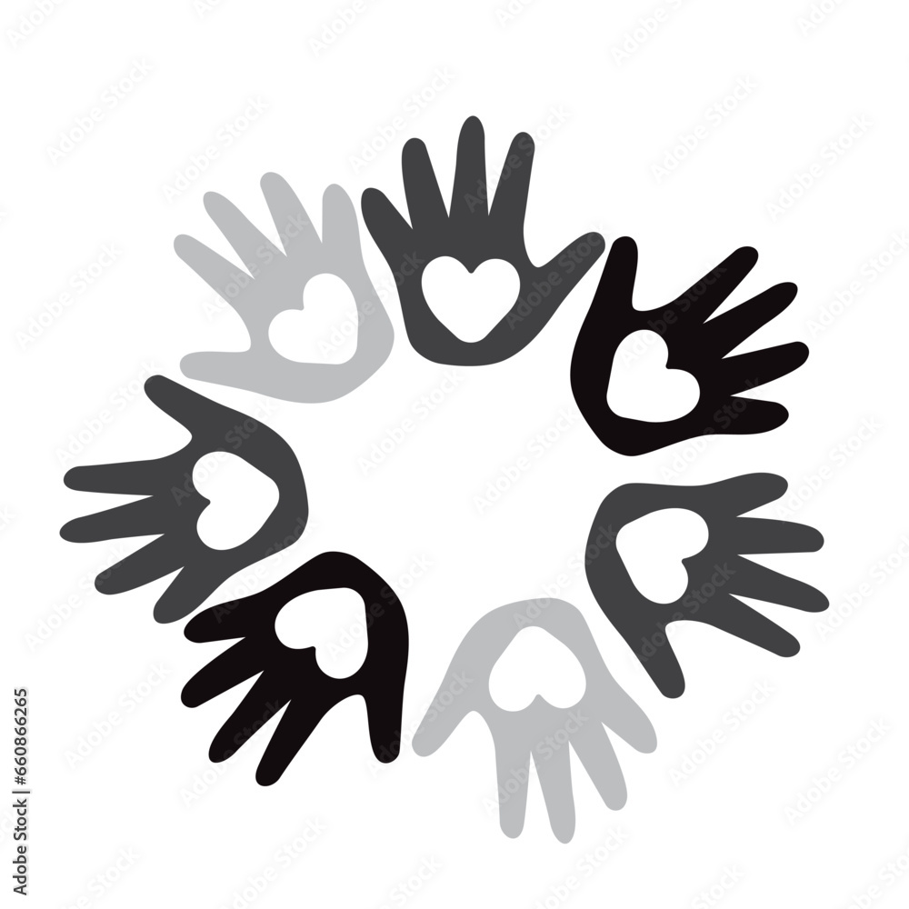 Baby foot and hand print with heart, vector art illustarion. Baby foot and hand print with heart, vector art illustarion.