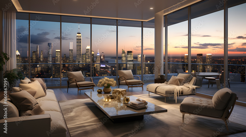Snapshot of High-End Urban Living Penthouse Apartment