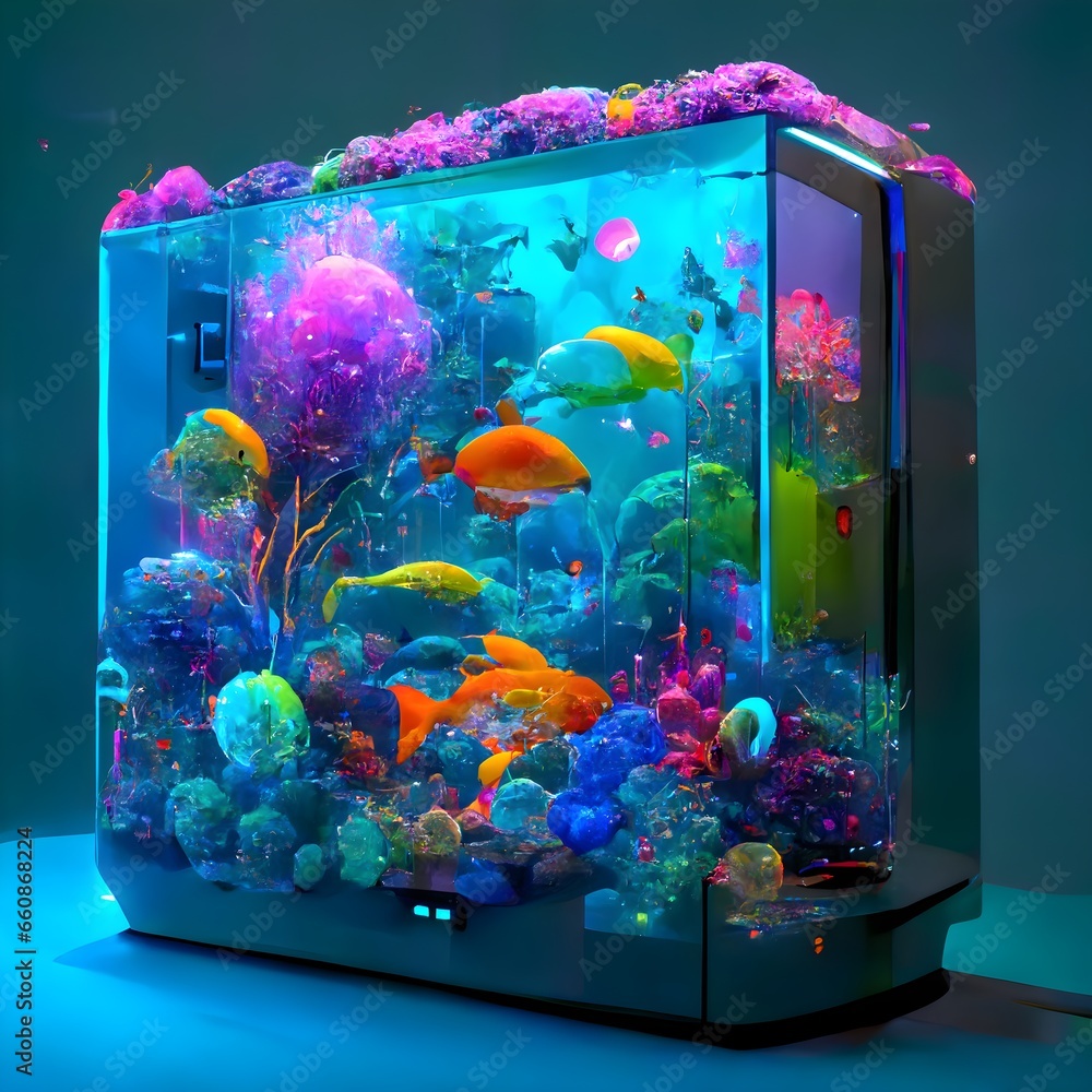 most amazing never seen before ever gaming computer aquarium fish tank