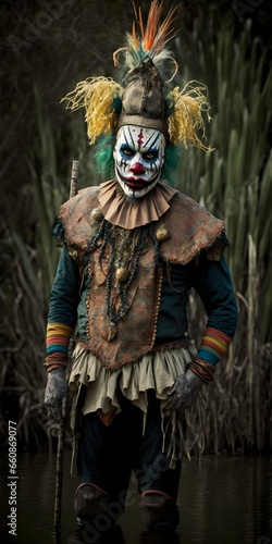 dia de Los muertos swamp clown cosplay 