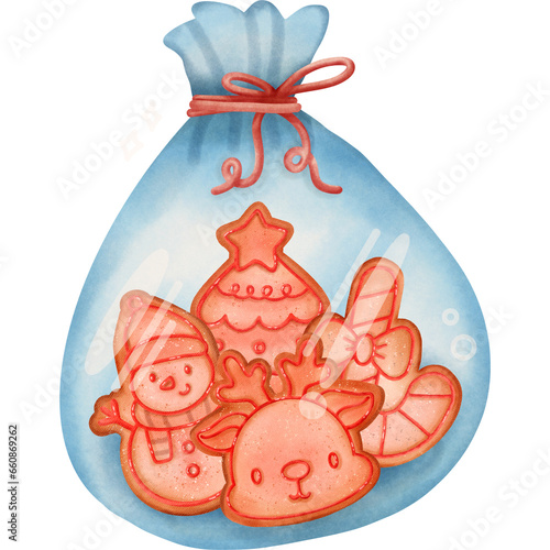 christmas decoration cookies watercolor cute