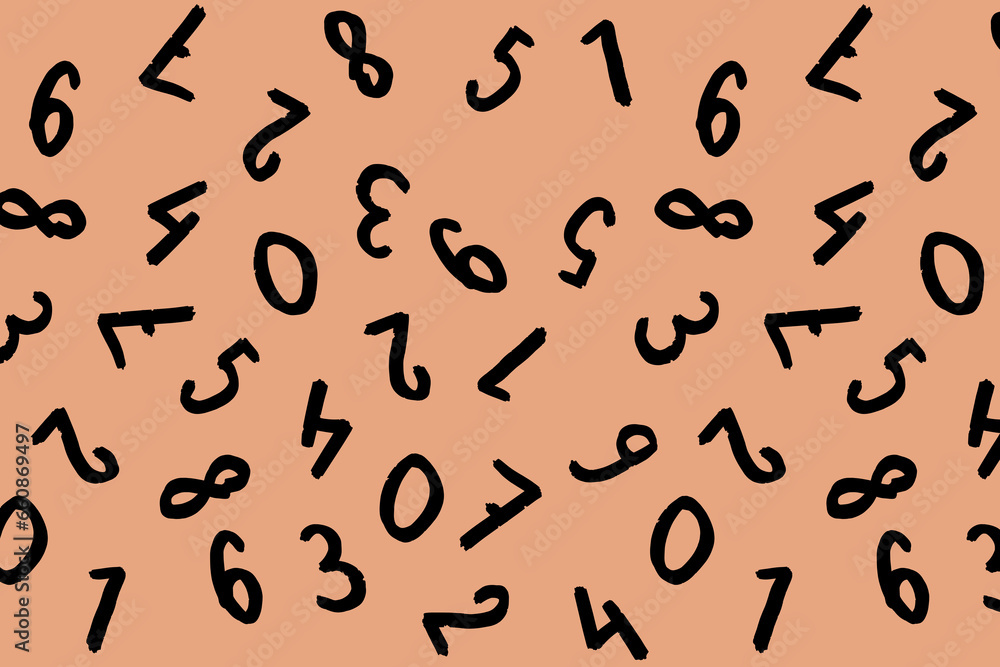 template with the image of keyboard symbols. a set of numbers. Surface template. pastel red orange background. Horizontal image template with the image of keyboard symbols. a set of numbers. Surface template. pastel red orange background. Horizontal image