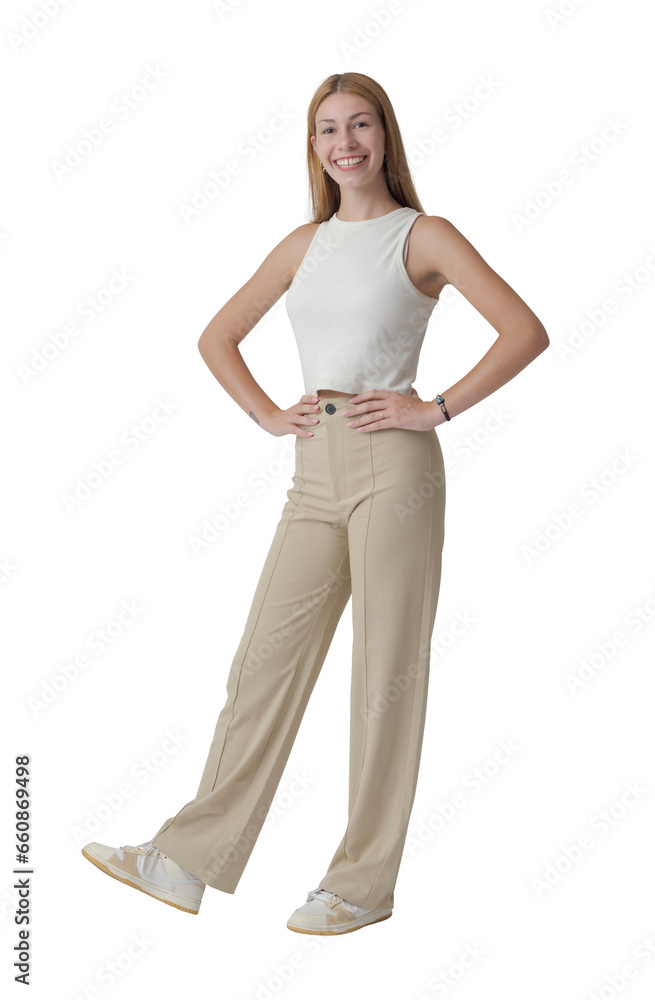 Young woman standing and looking at camera Young woman standing and looking at camera