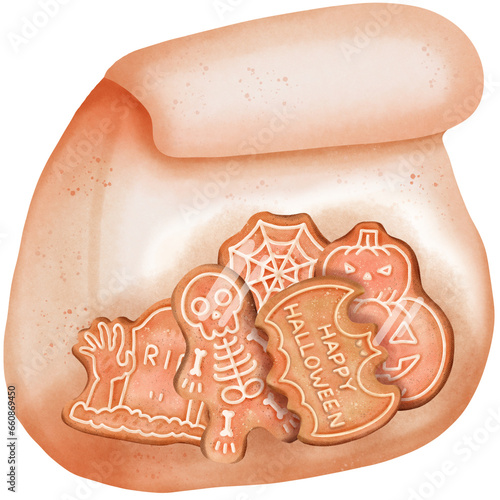 Halloween cookies watercolor cute