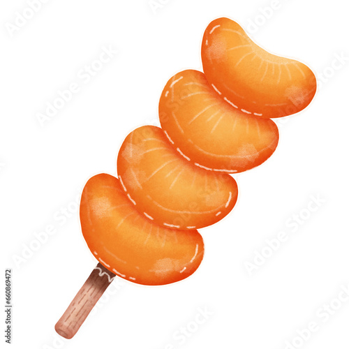 Tang Hu Lu Orange watercolor cute