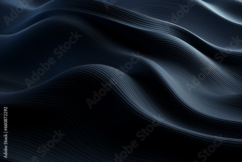 Abstract design depicting a dark wave background. Generative AI