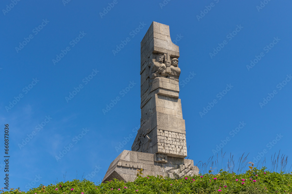 Obraz premium Westerplatte Monument in memory of the Polish defenders. The Battle of Westerplatte was one of the first battles in Germany's invasion of Poland, World War II, Gdansk, Poland