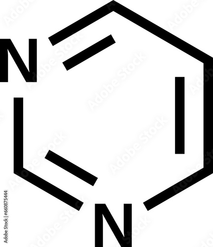 Pyrimidine structural formula, vector illustration photo