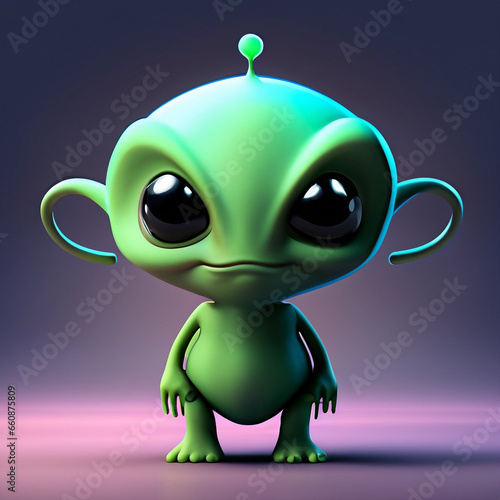 Happy Halloween cute alien scary funny spooky