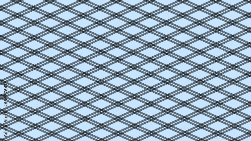 Blue and black plaid rhombus pattern as a background Blue and black plaid rhombus pattern as a background