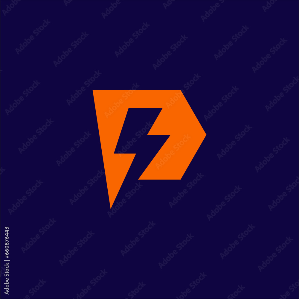 Letter P power logo template Letter P power logo template