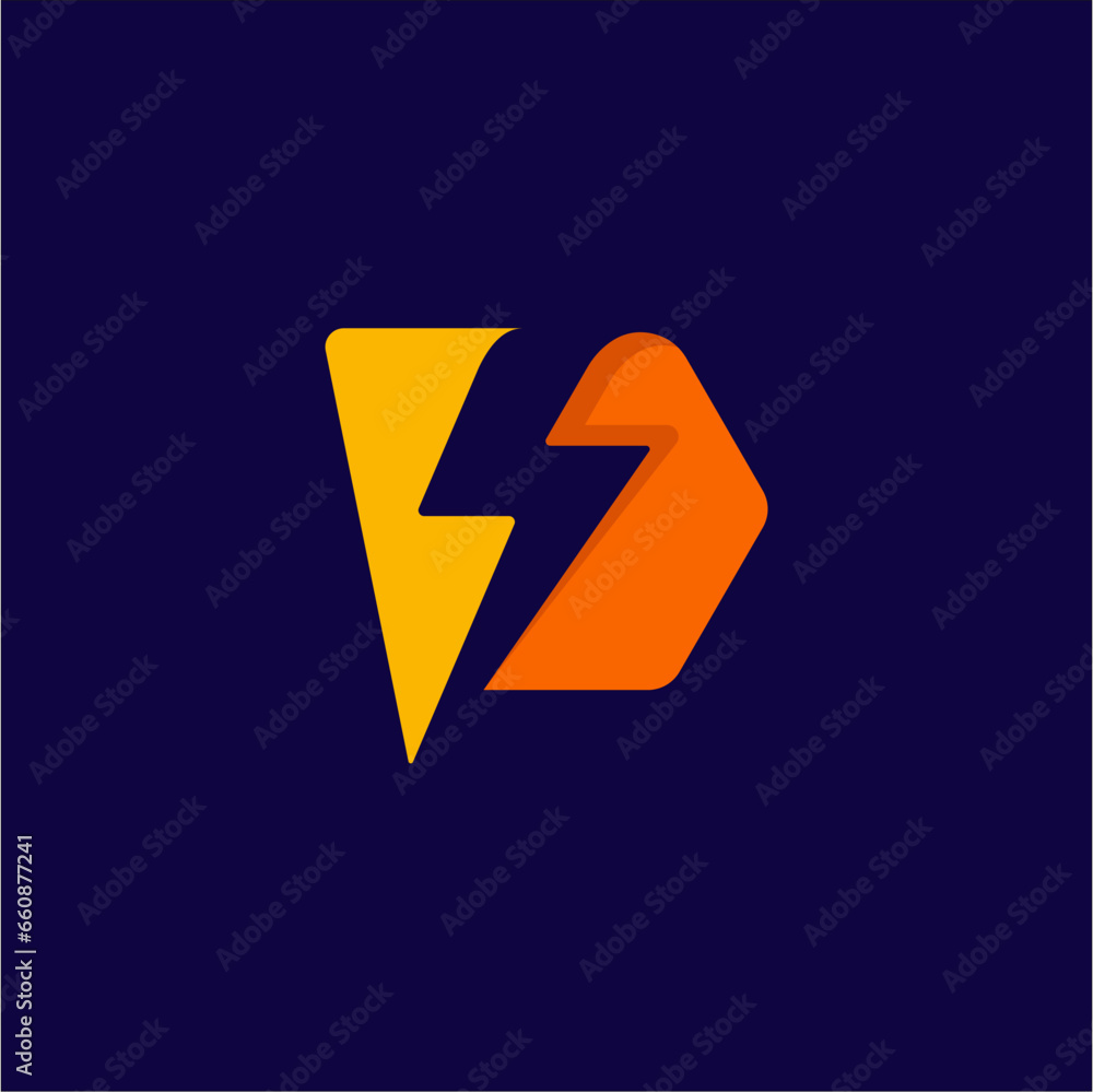 Letter P power logo template Letter P power logo template