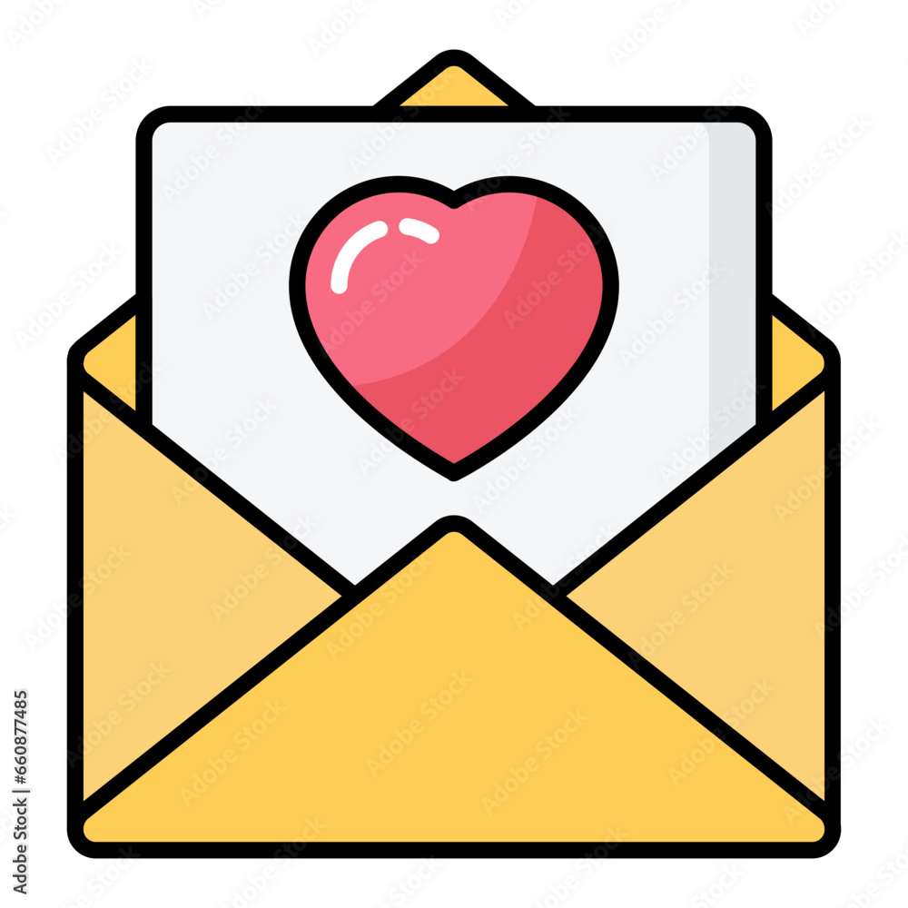 Invitation Colored Outline Icon Invitation Colored Outline Icon