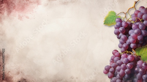 space for text on textured background surrounded by grape fruits, background image, AI generated