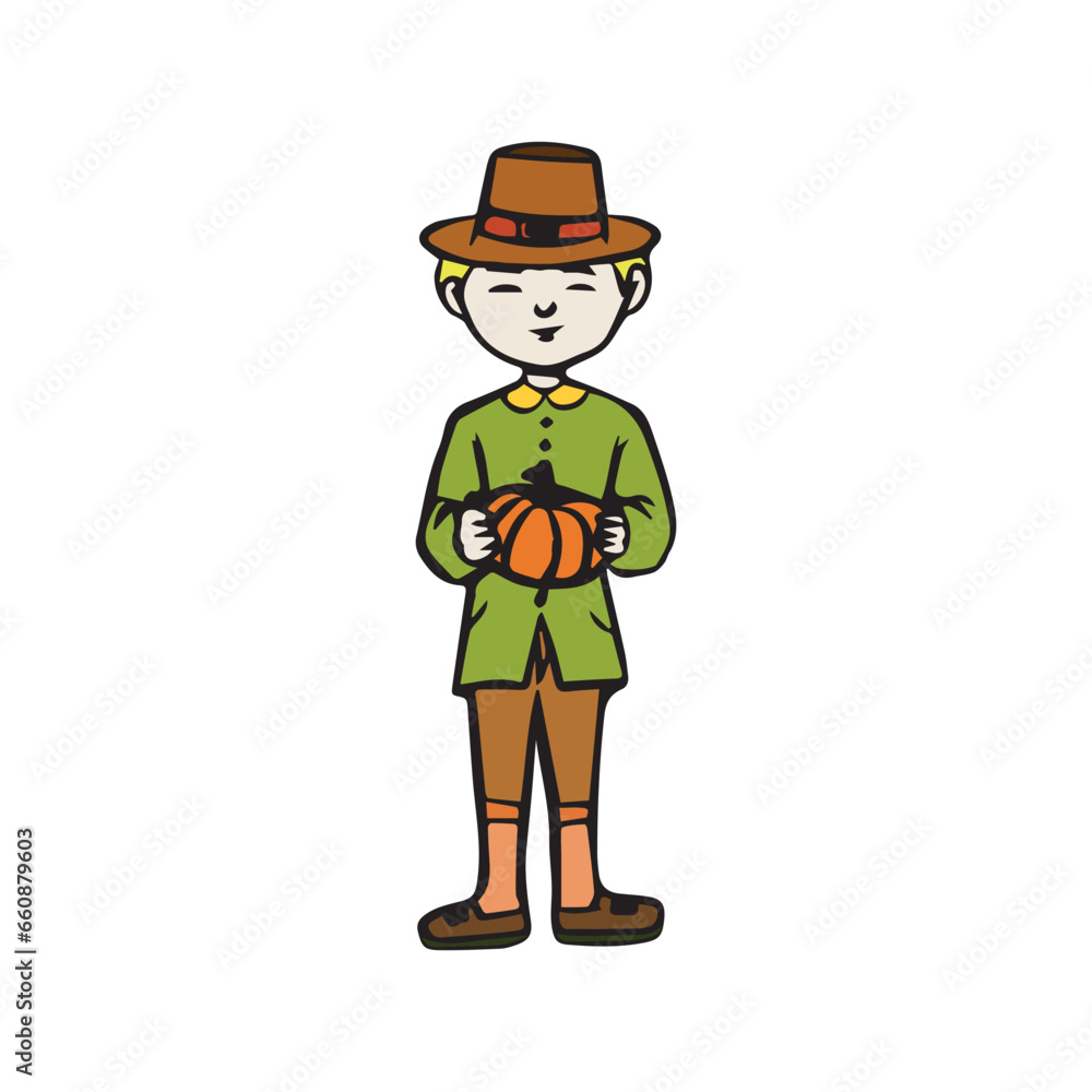 Boy with pumpkin Boy with pumpkin