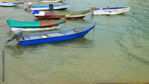 Wallpaper Mural Fishing boats anchored on the shores in fishing village Torontodigital.ca