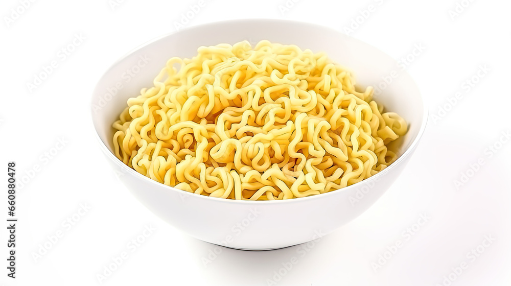 bowl of noodles on a white background bowl of noodles on a white background