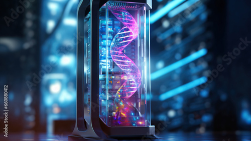 Scientific research figure of dna sequencing photorealism.  Wallpaper. photo