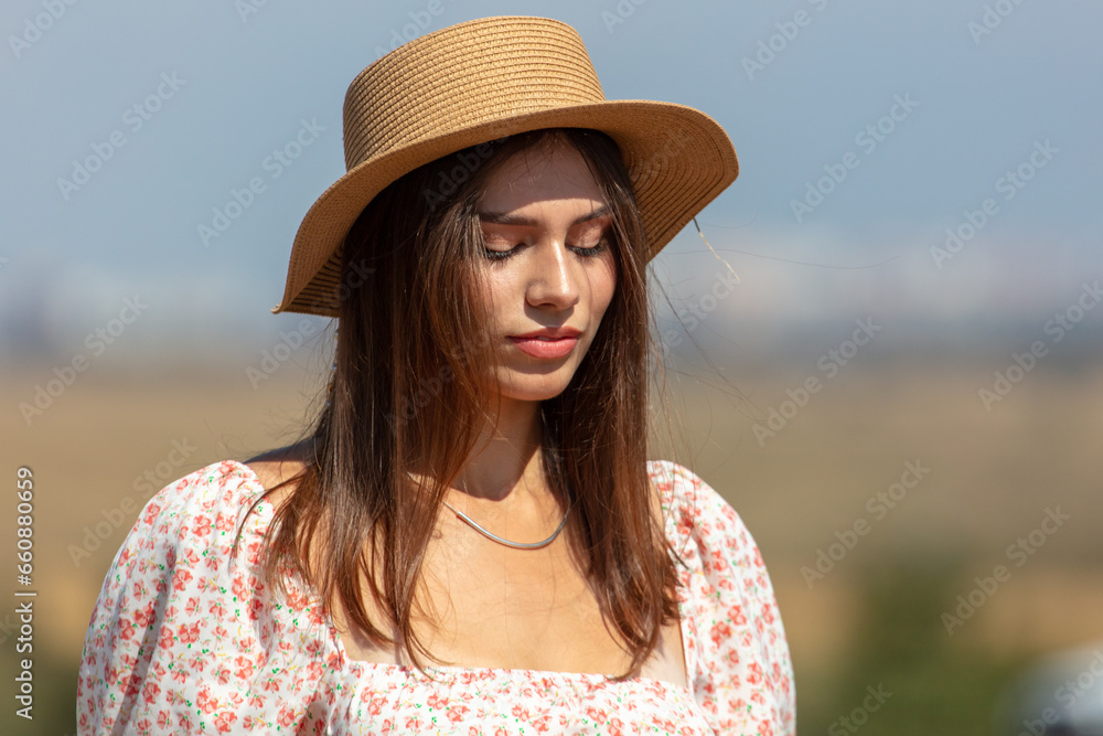 Portrait of a girl in a hat